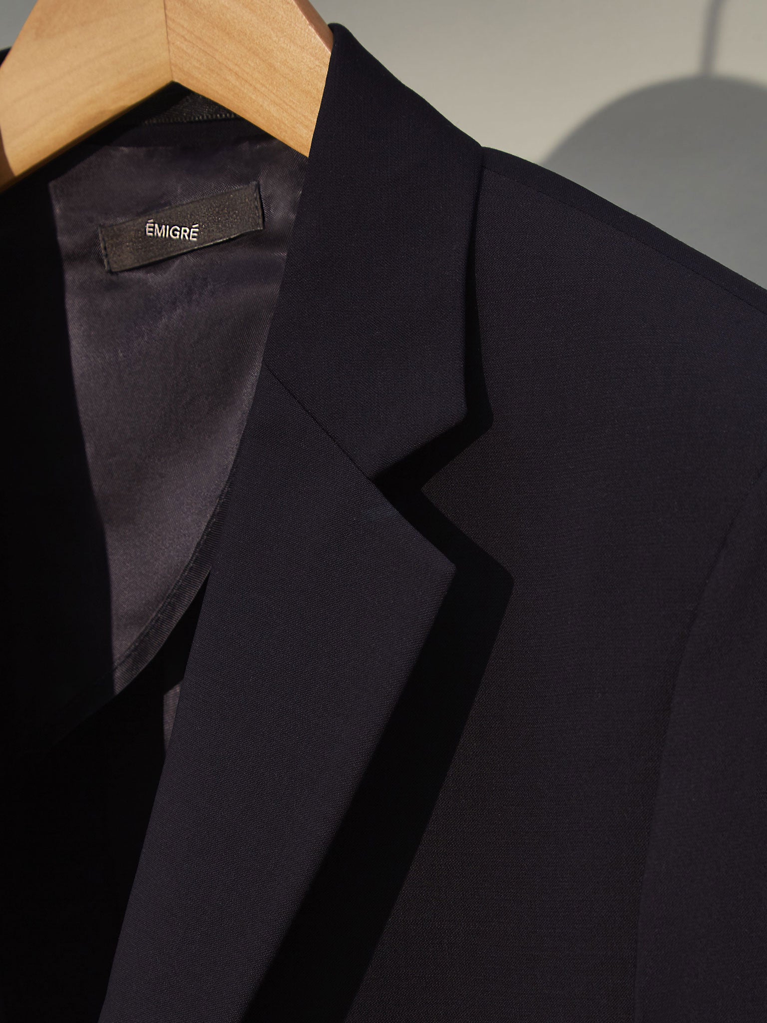Durable men's blue blazer with strong seams and reinforced elbows