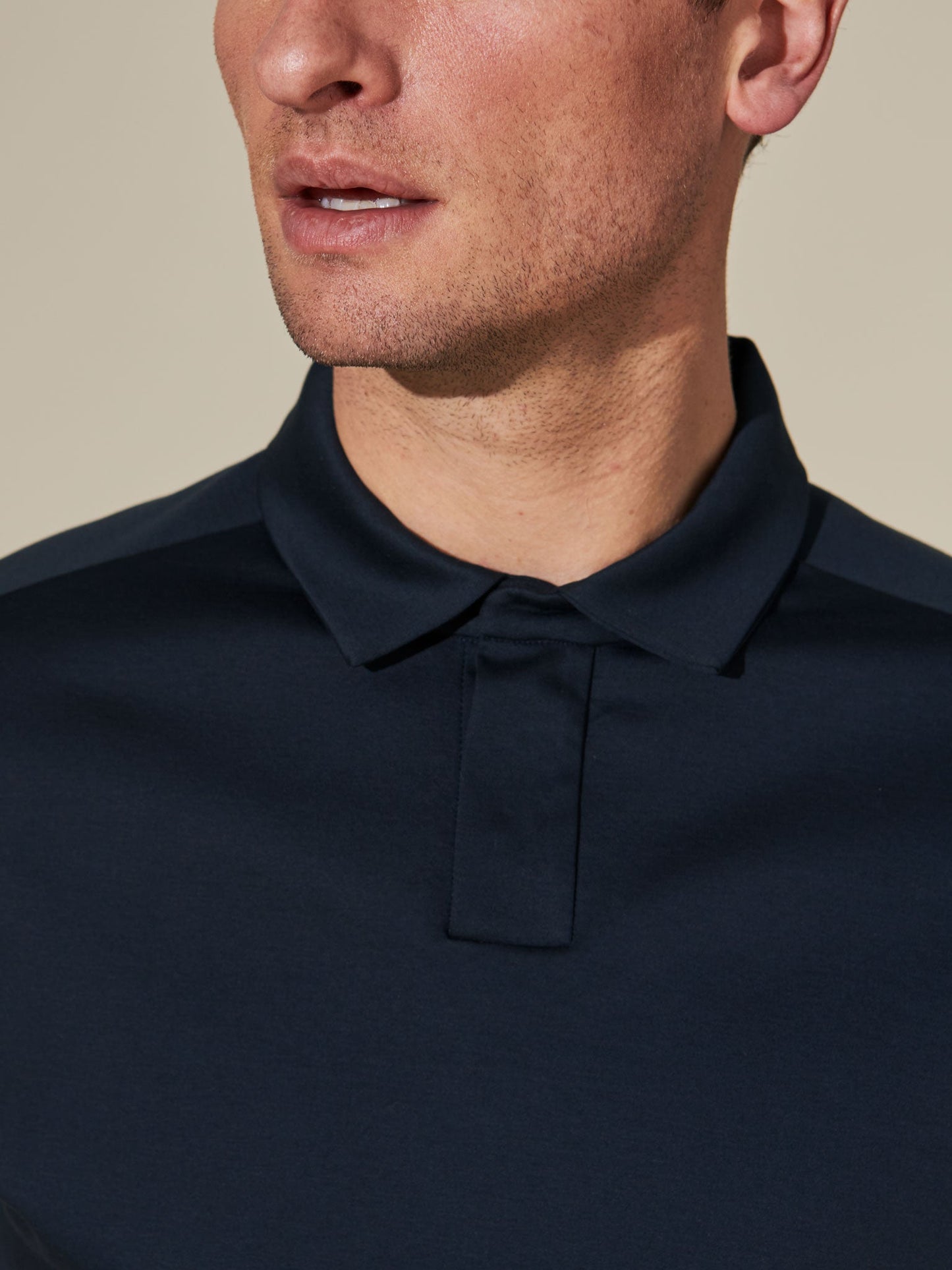Blue cotton polo shirt
