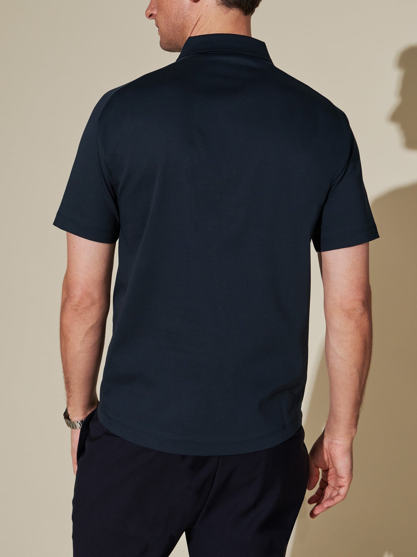 Navy blue polo shirt