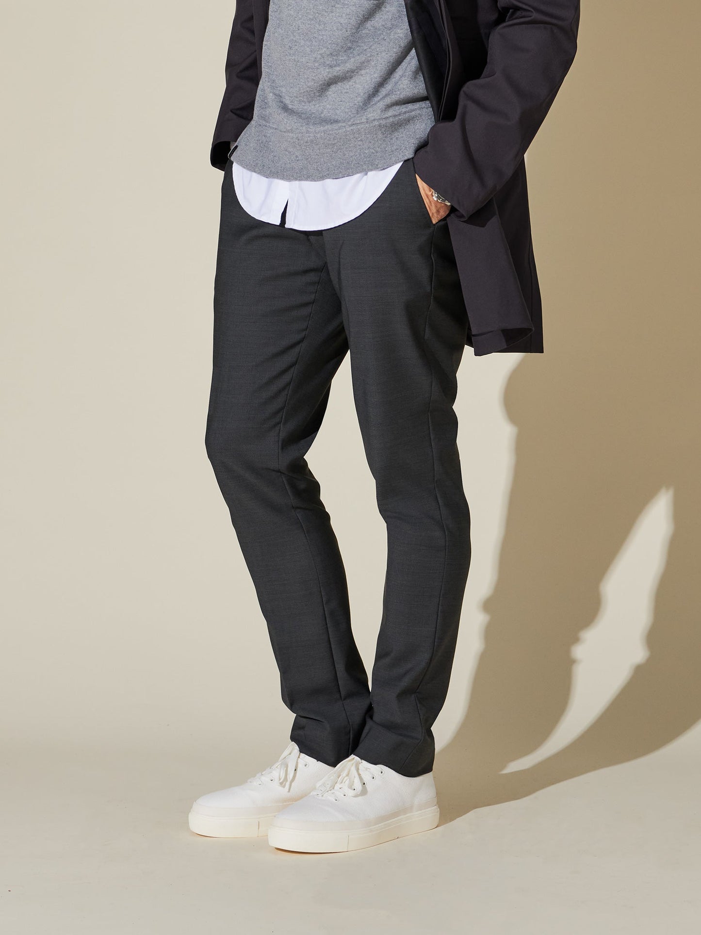 Four Season Wool Travel Trouser - Downtown Grey