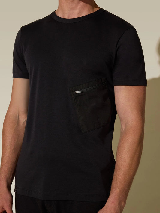 One Pocket Cotton Tee - Black Beauty