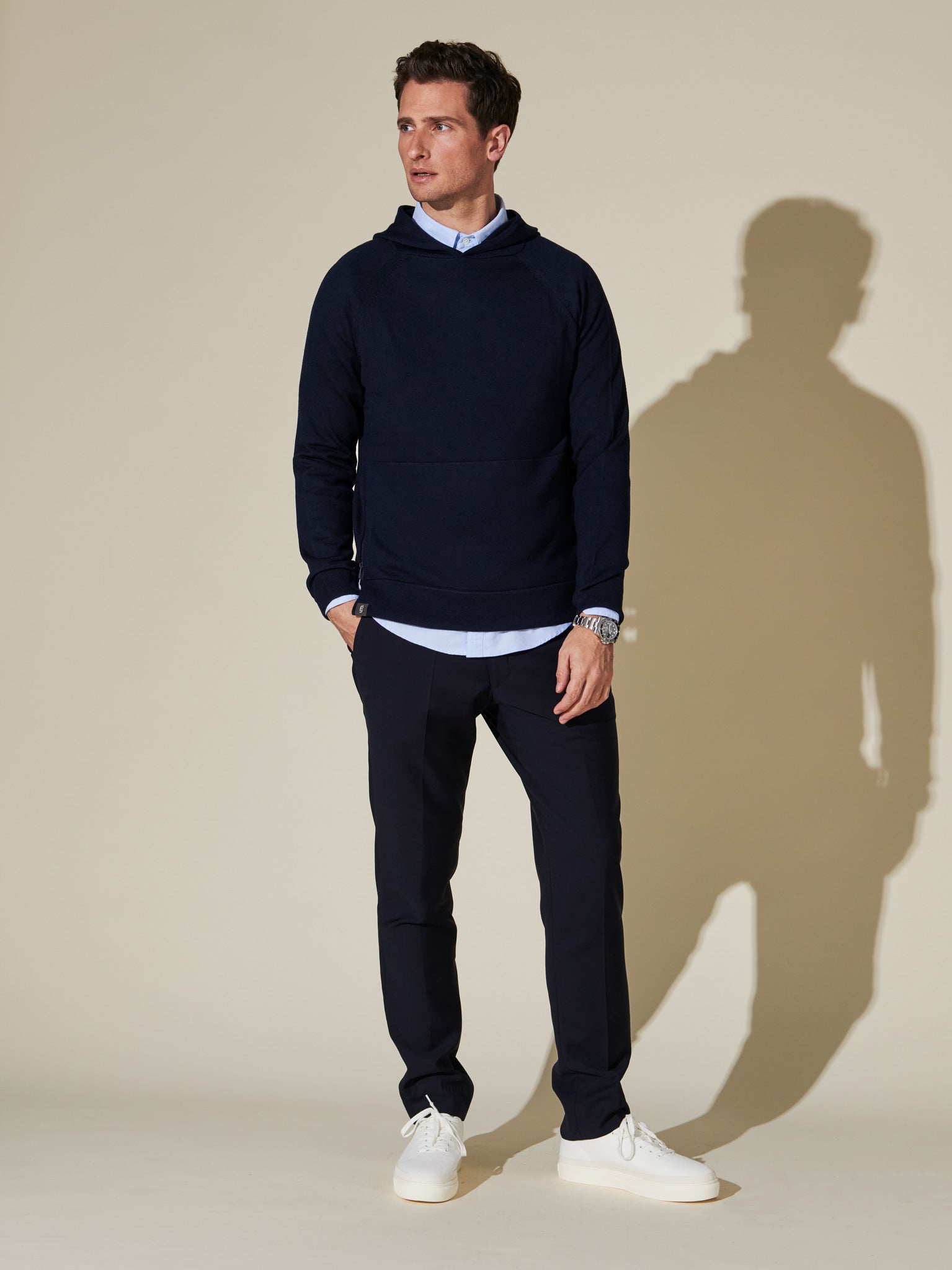 Blue merino wool jumper