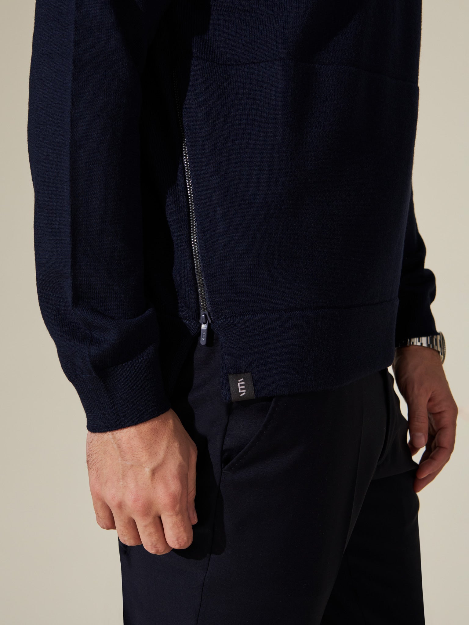 Merino wool jumper in Nordic Blue
