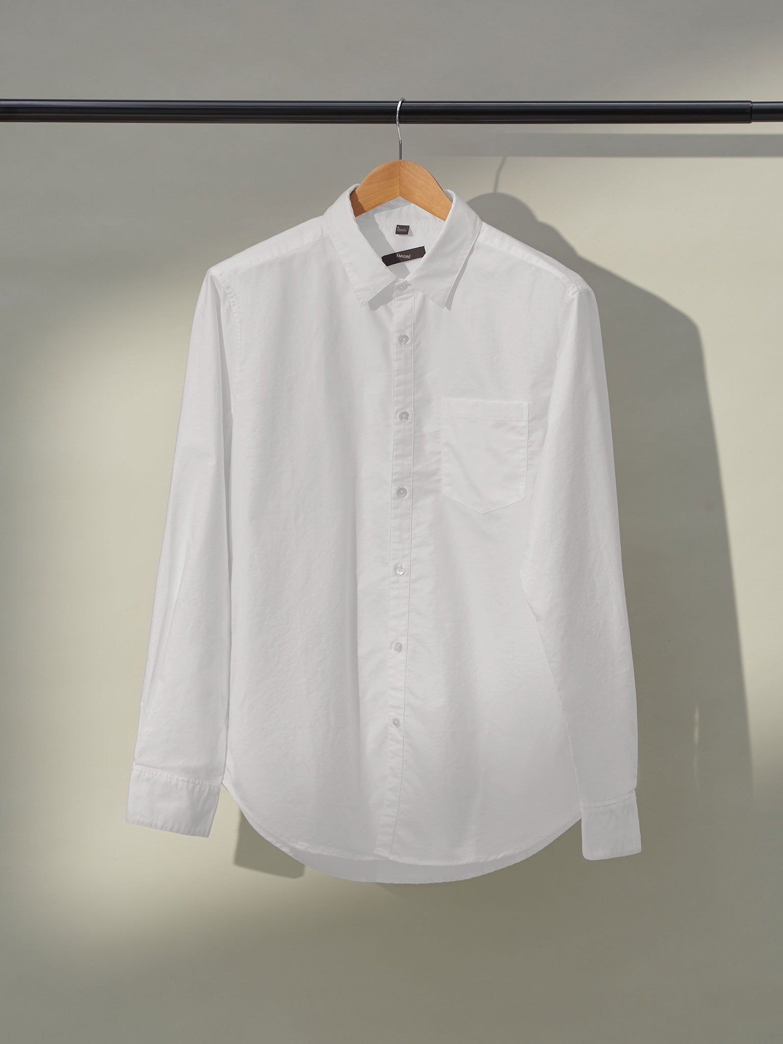 Men's Cotton Oxford Shirt - White migr Men's Cotton Oxford Shirt - White migr