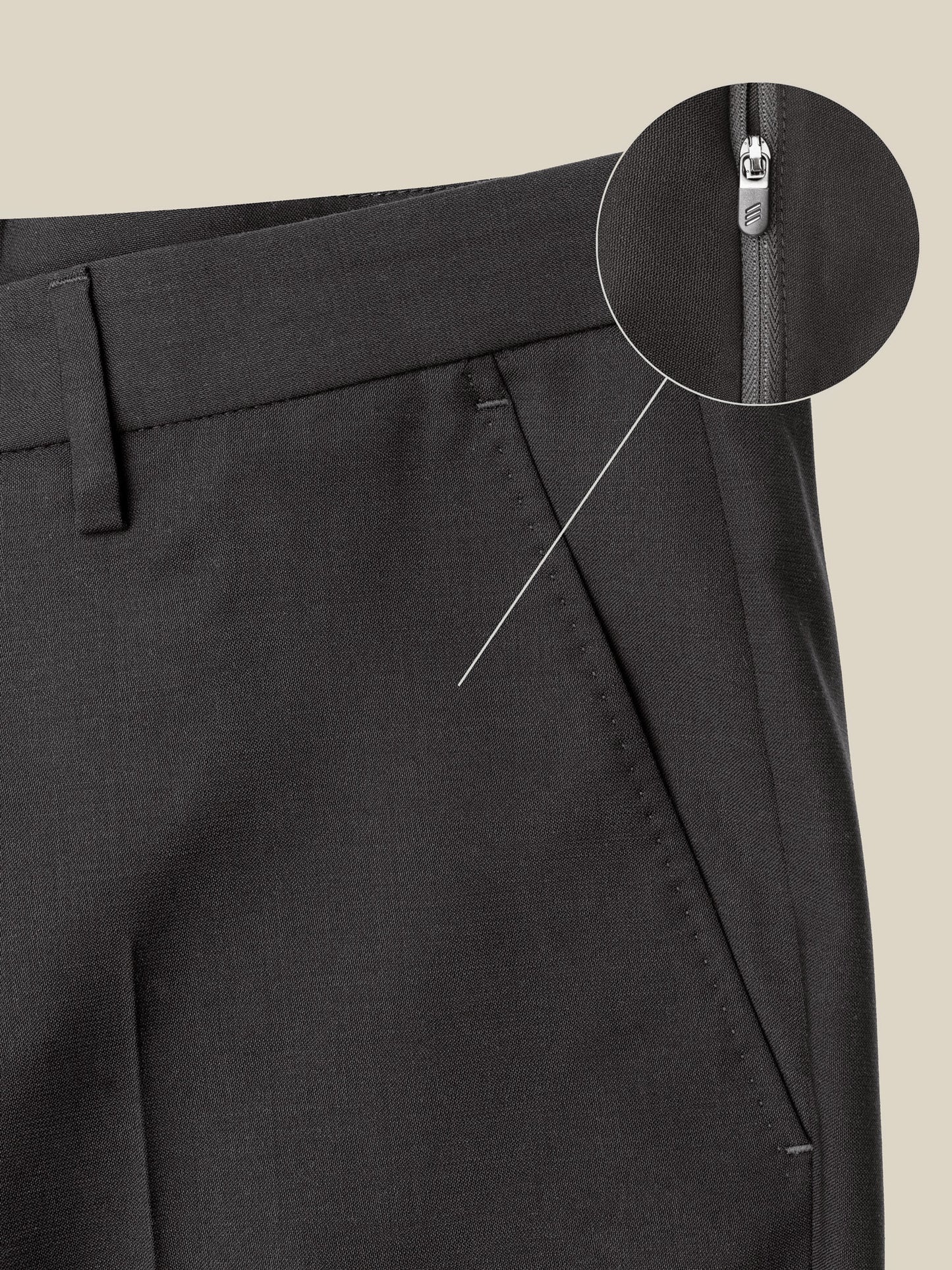 Four Season Wool Travel Trouser - Downtown Grey
