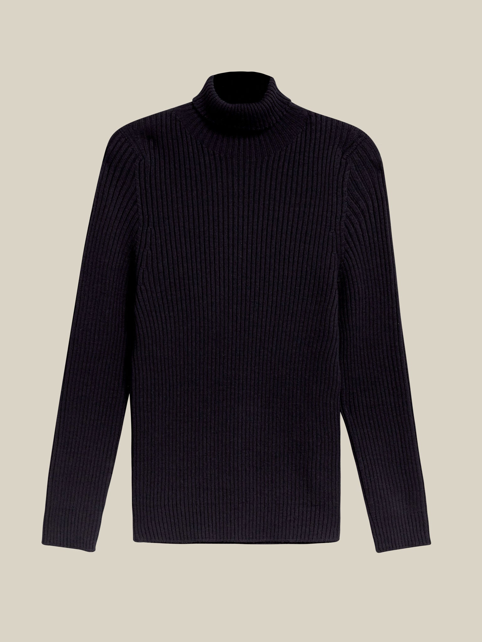 Blue knit mens roll neck sweater, a perfect alternative to a shirt and tie