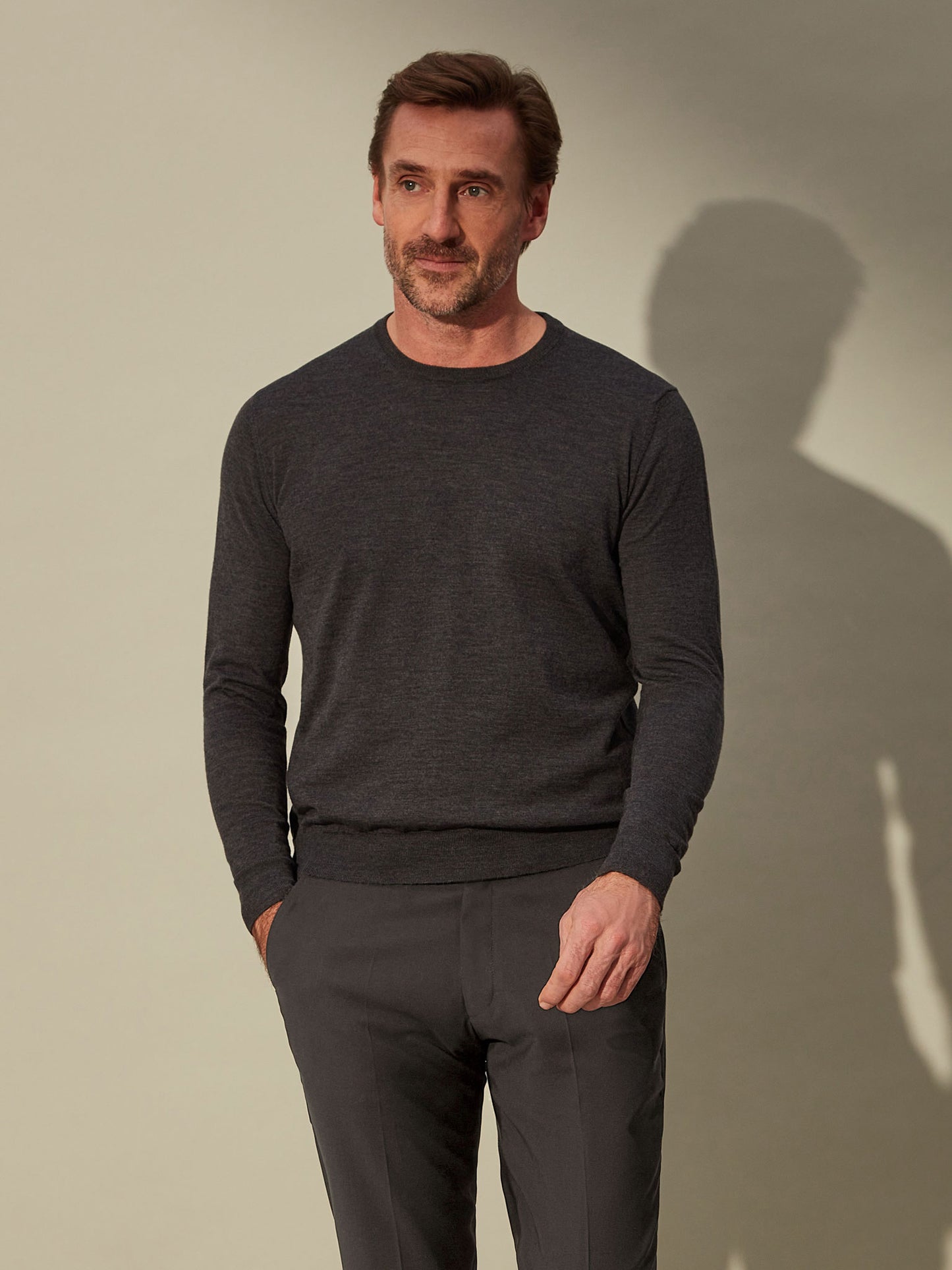 Merino Crewneck - Downtown Grey