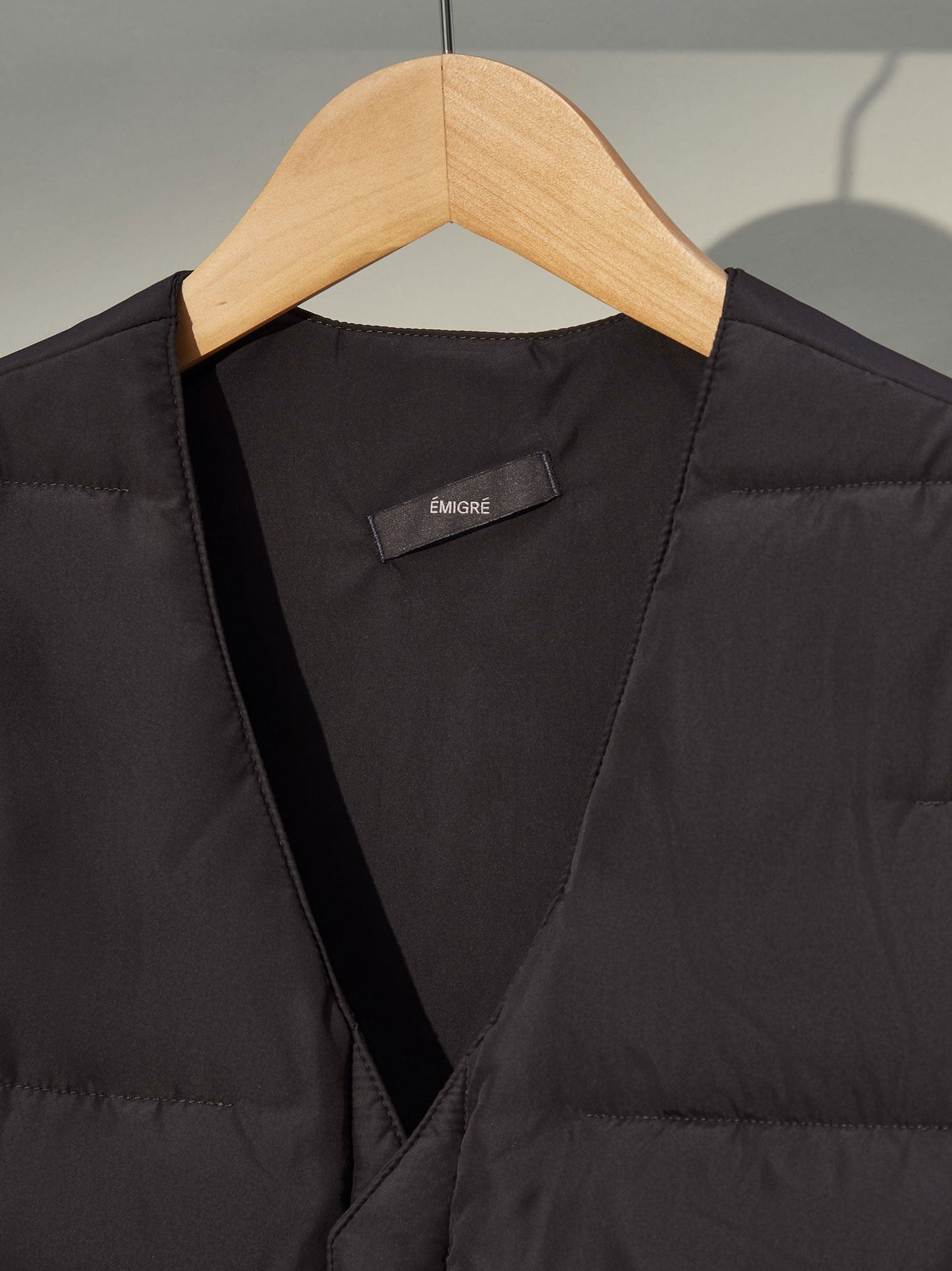 A men's grey gilet with a quilted design and a soft and comfortable feel.