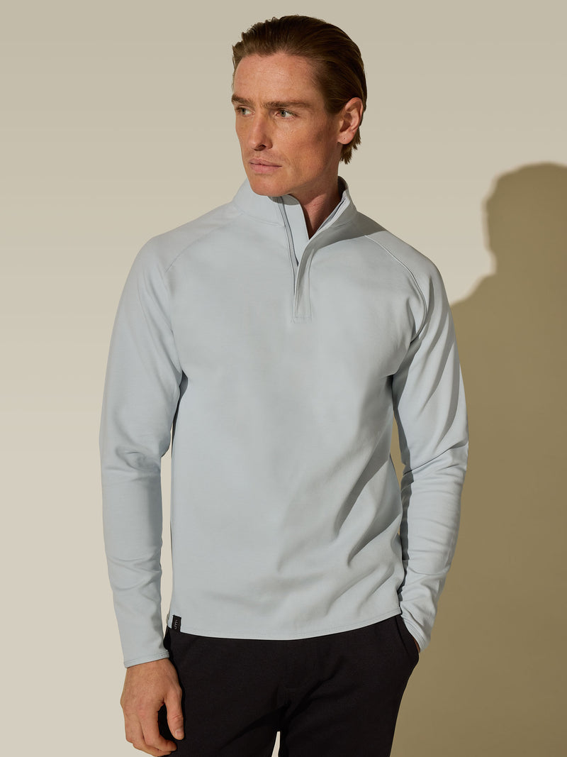 Half zip - Pearl Blue