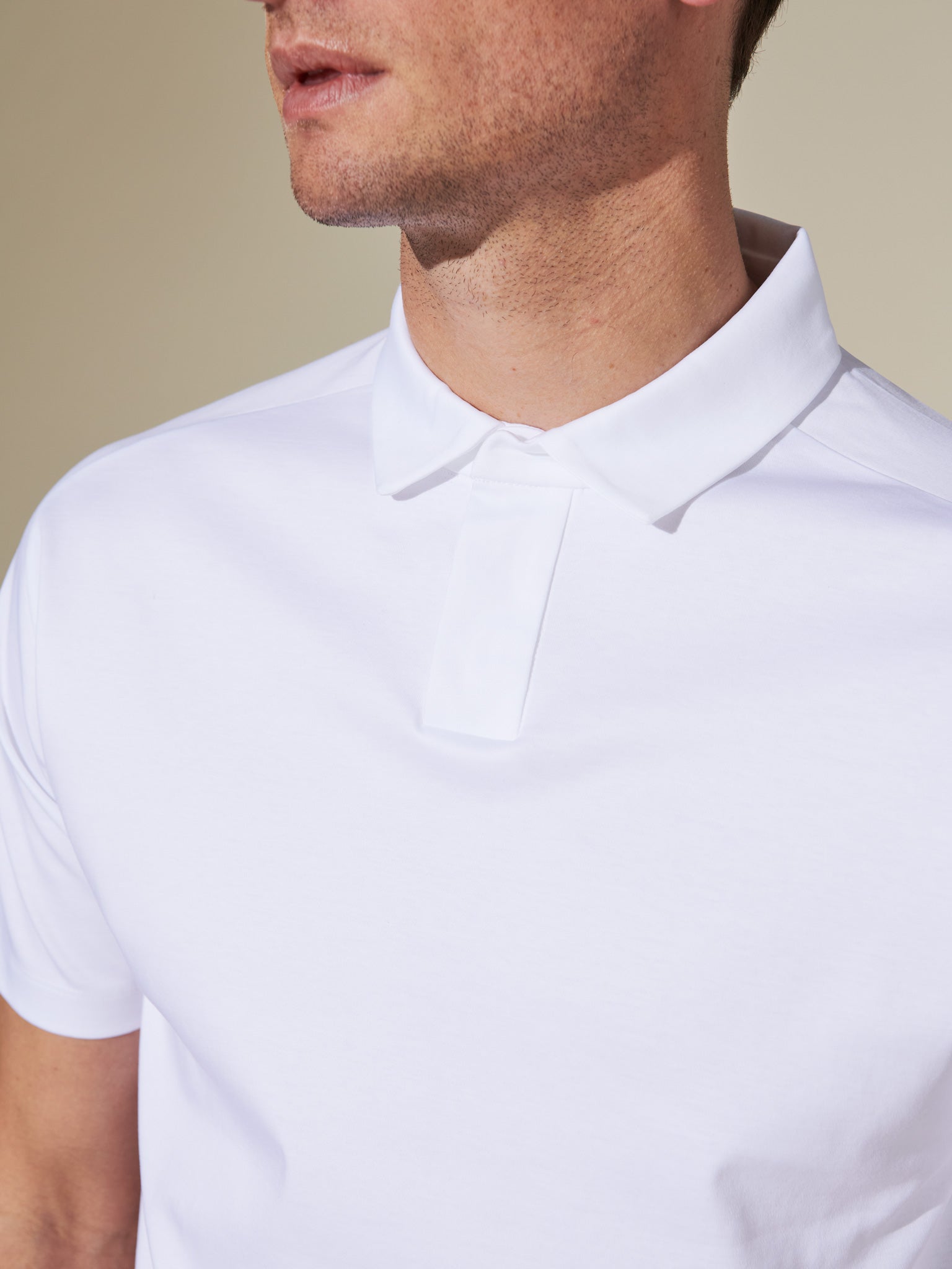Classic white polo shirt