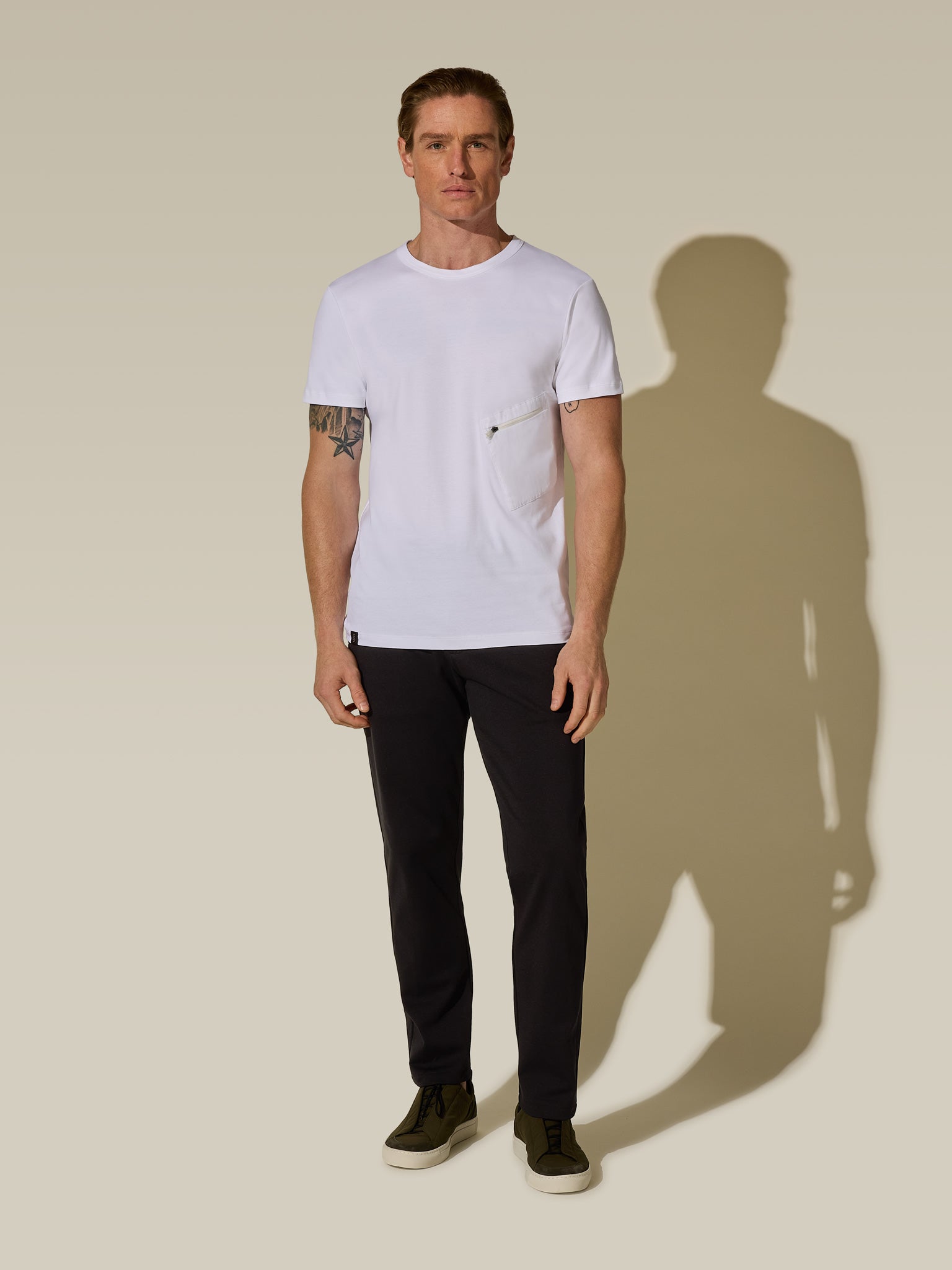 One Pocket Travel Tee  - Soft White