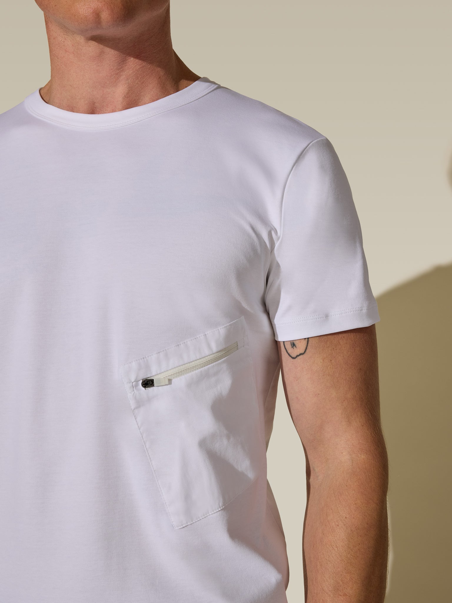 One Pocket Travel Tee  - Soft White