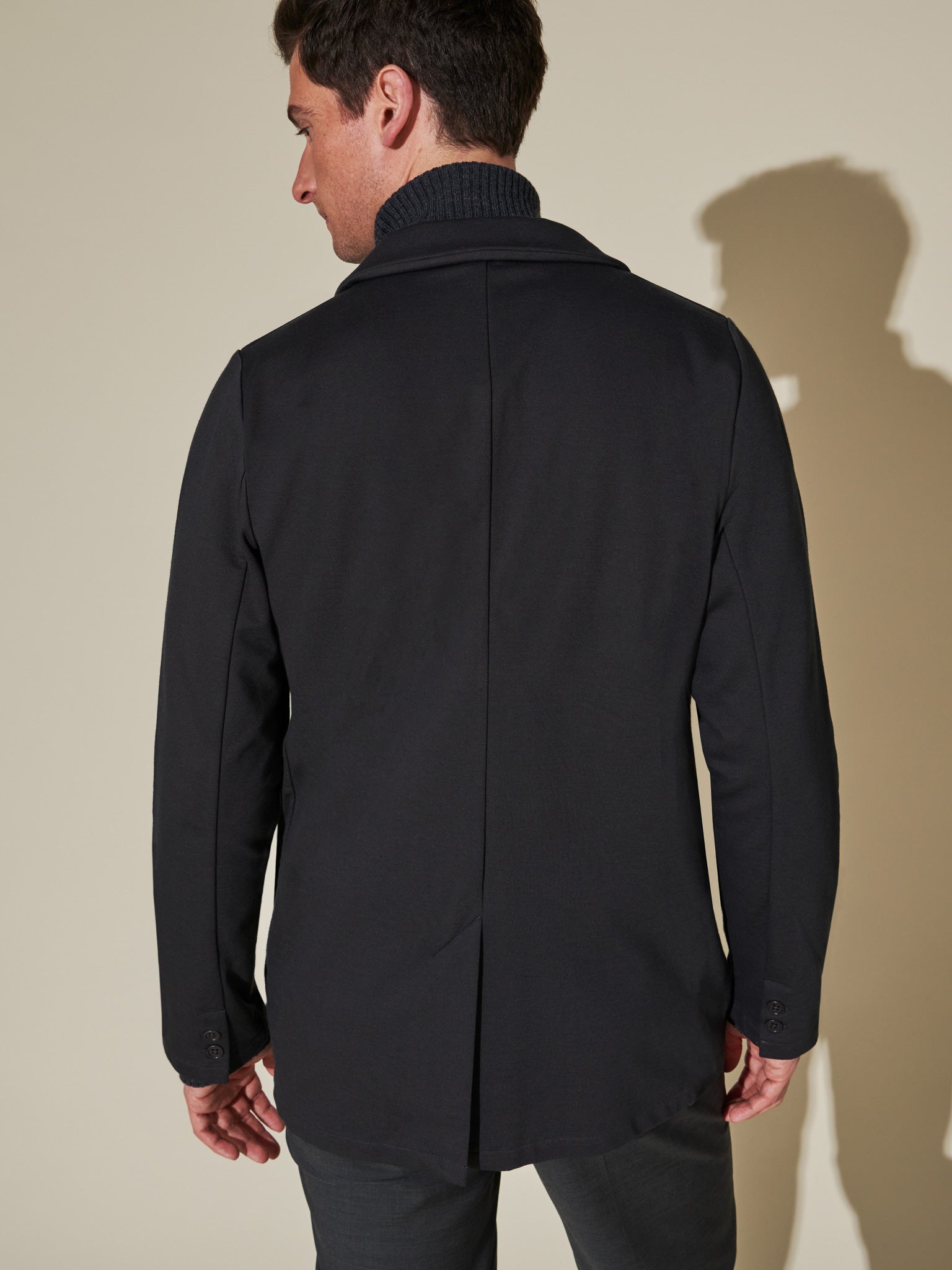 Obsidian Black men's travel blazer