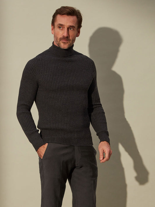 grey merino wool sweater
