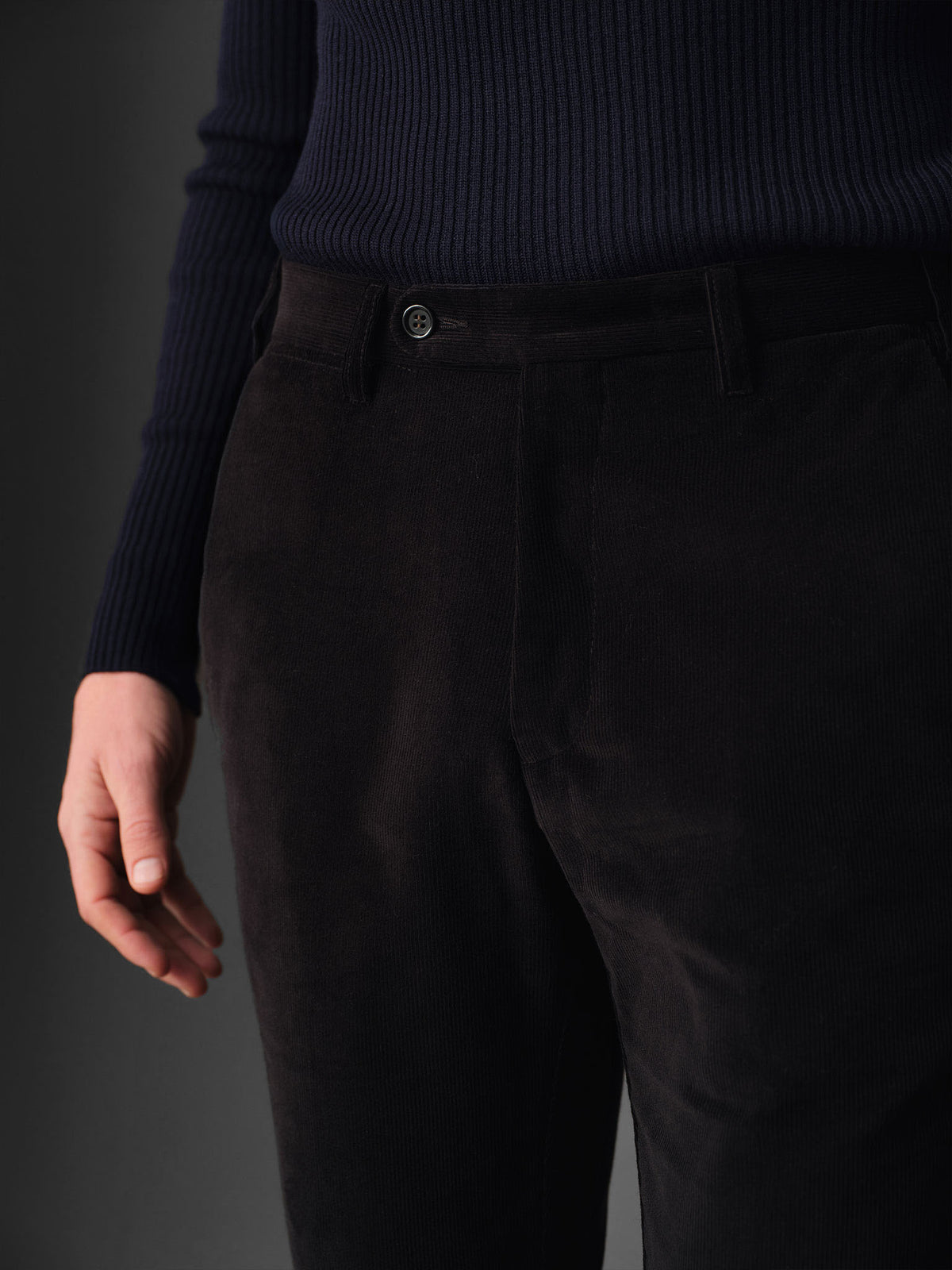 The Chair Corduroy Trousers - Black Beauty