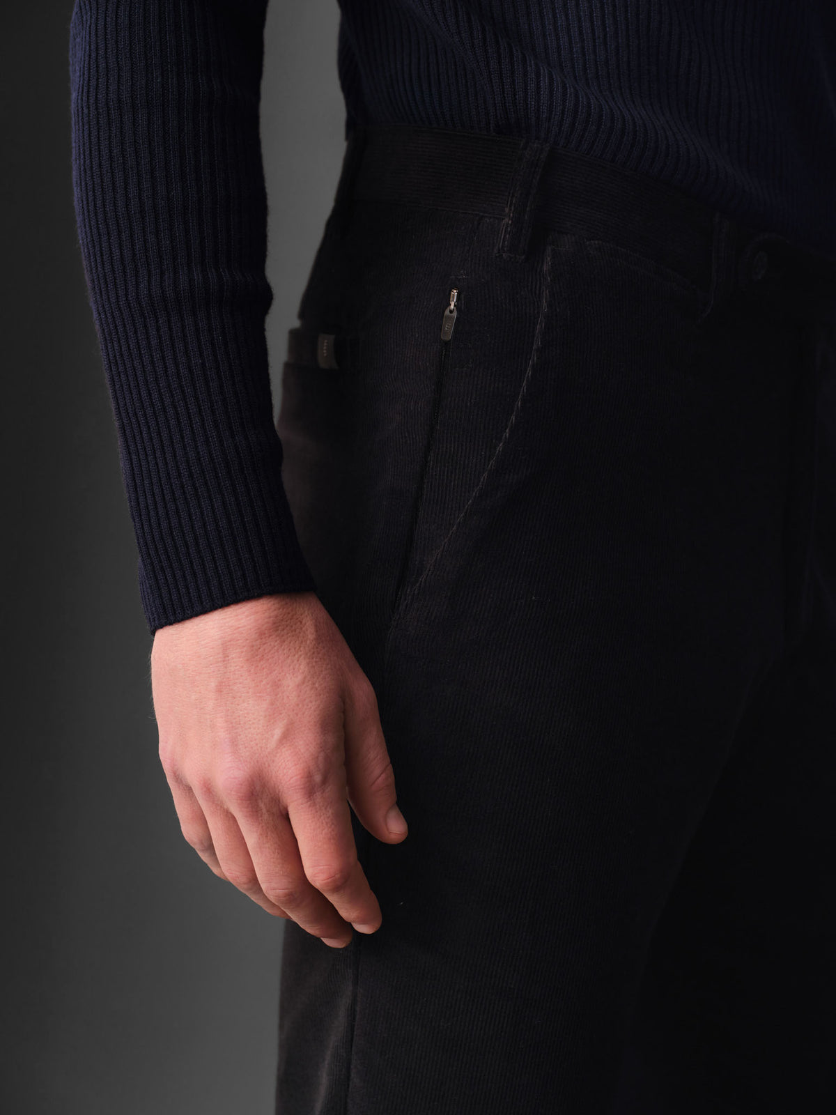 The Chair Corduroy Trousers - Black Beauty