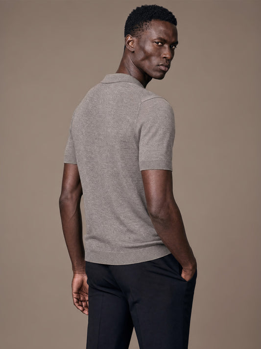The Chair Merino short sleeve Polo Downtown Grey