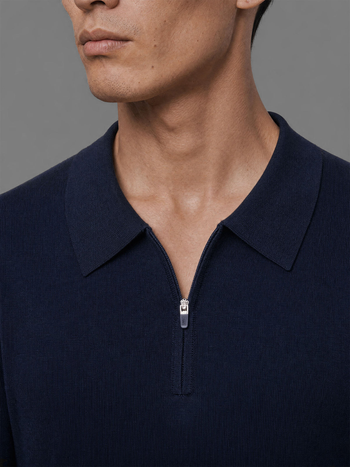 The Chair Merino Short Sleeve Polo - Dark Navy