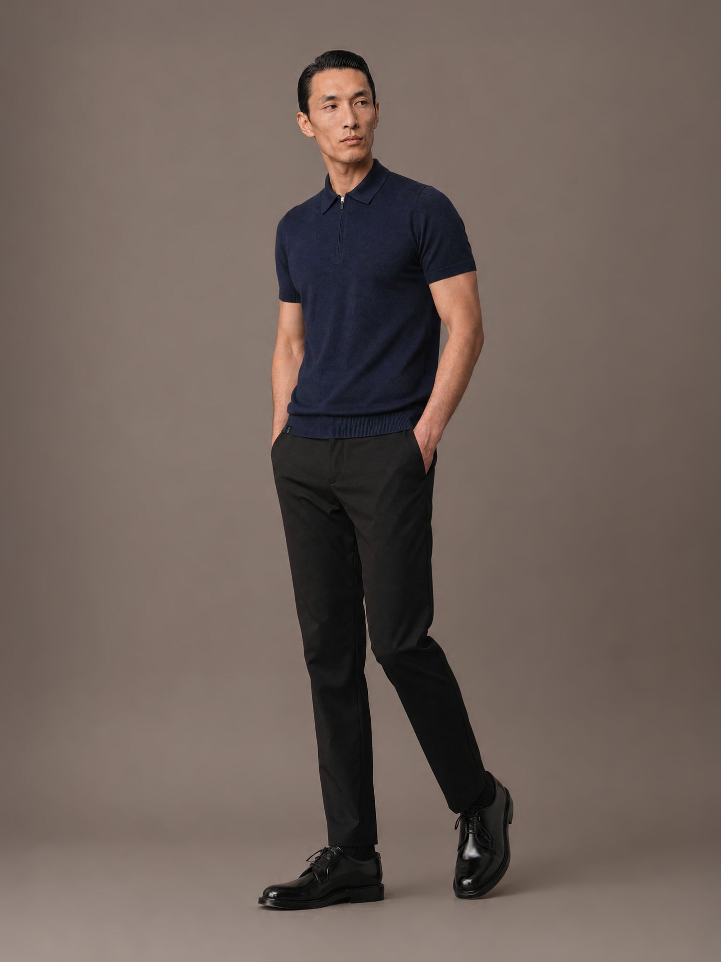 The Chair Merino short sleeve Polo Dark Navy