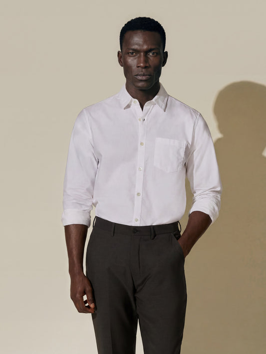 Cotton Oxford Shirt - White