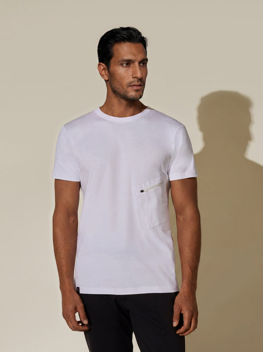 One Pocket Travel Tee  - Soft White