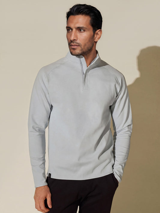 Half zip - Pearl Blue