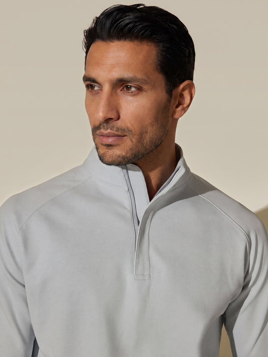 Half zip - Pearl Blue