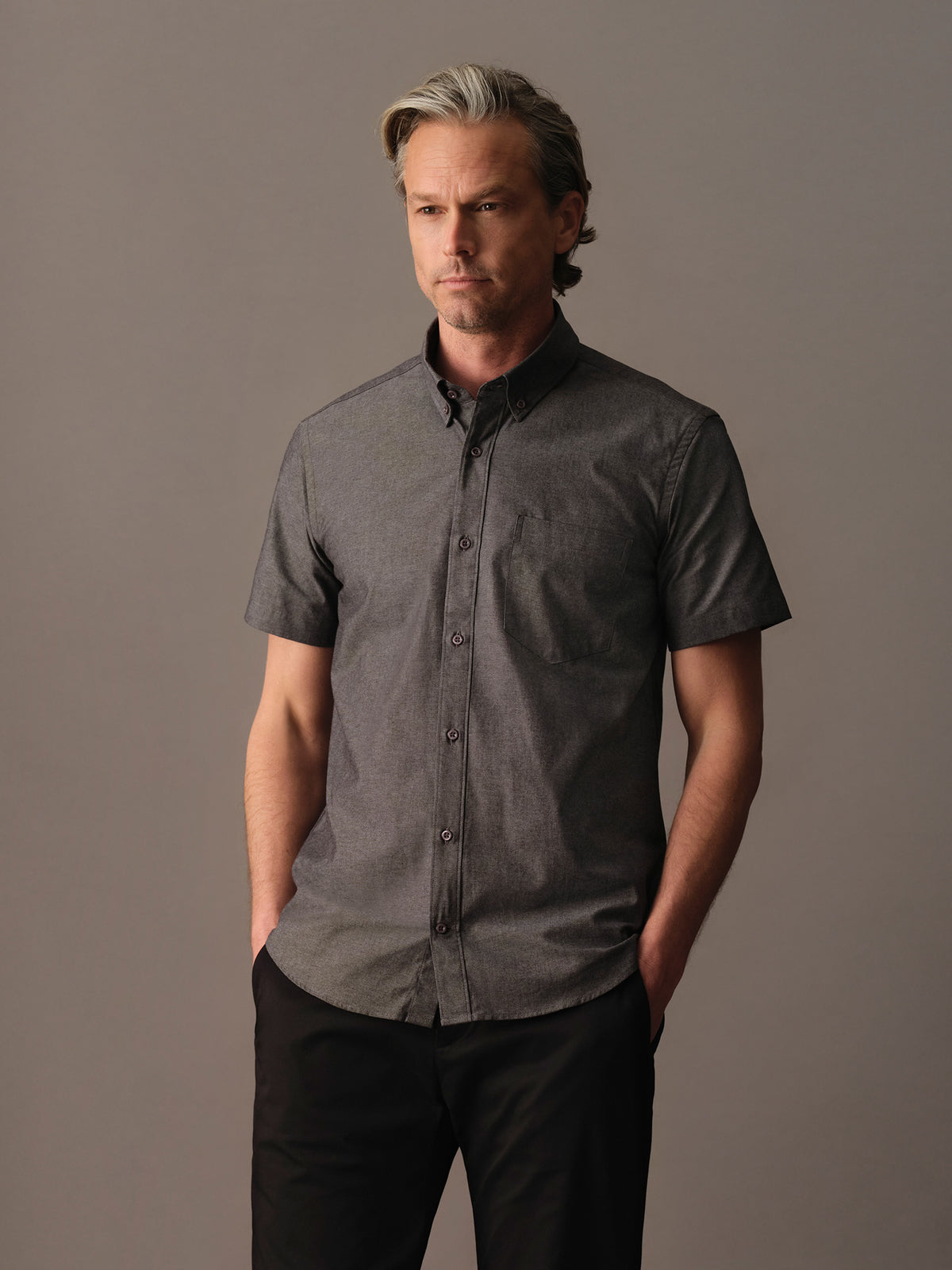 Short Sleeve Studio Oxford Shirt Downtown