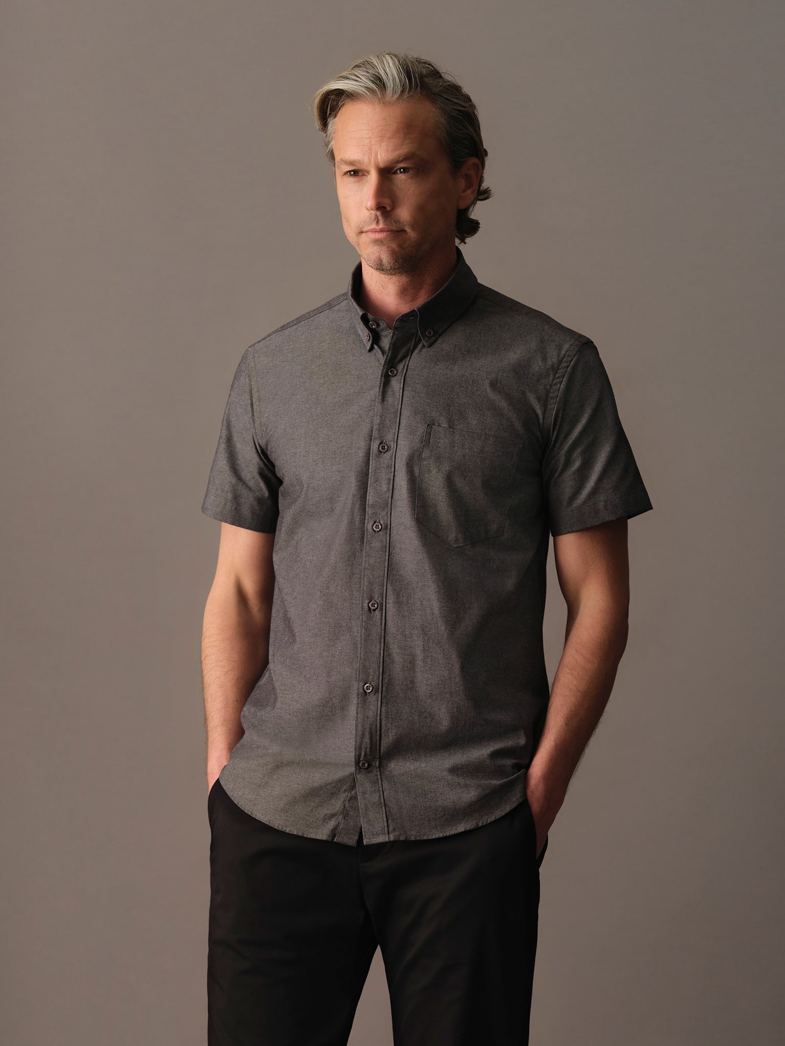 Short Sleeve Studio Oxford Shirt Downtown