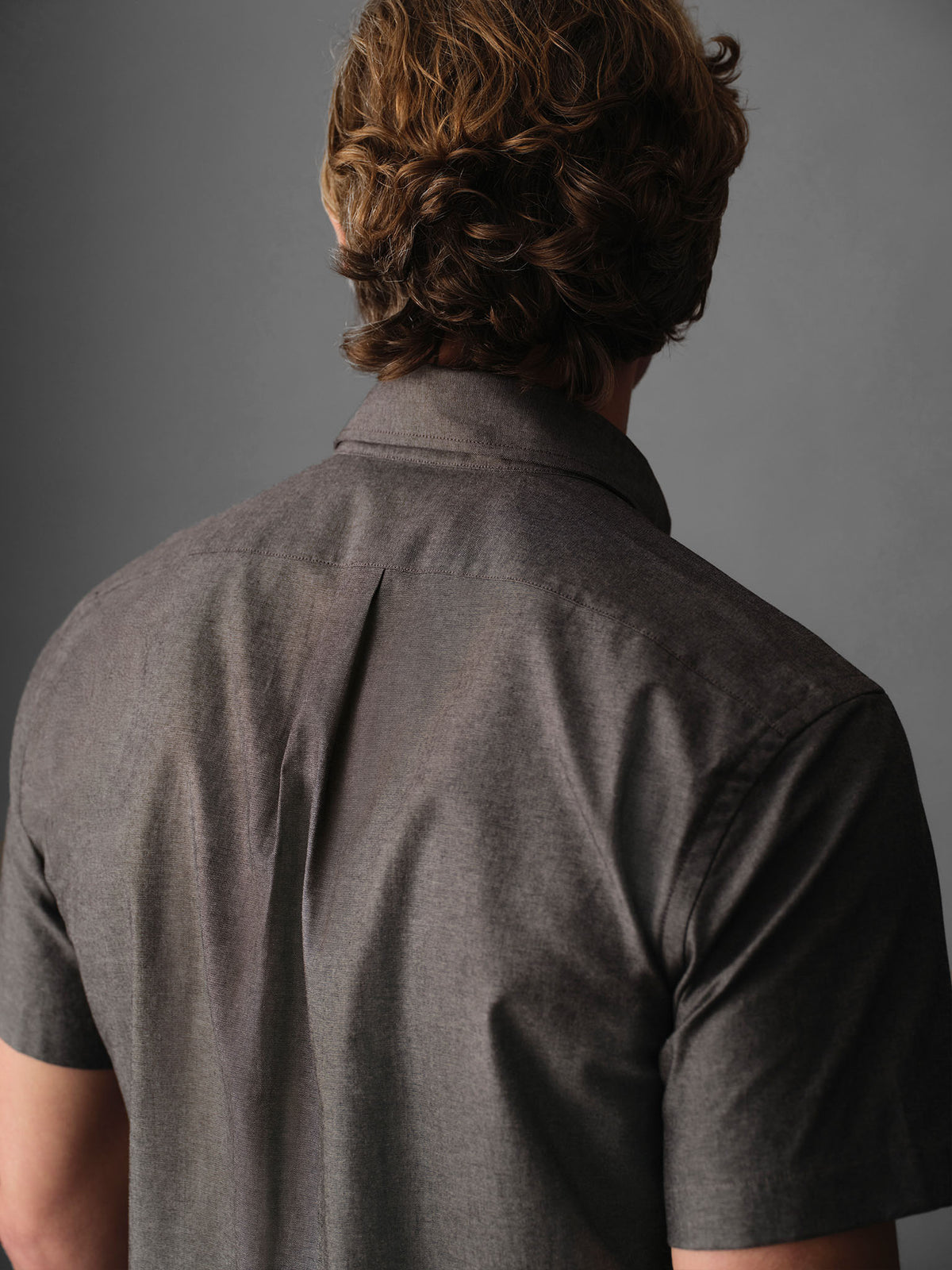 The Short Sleeve Studio Oxford Shirt - Downtown Grey