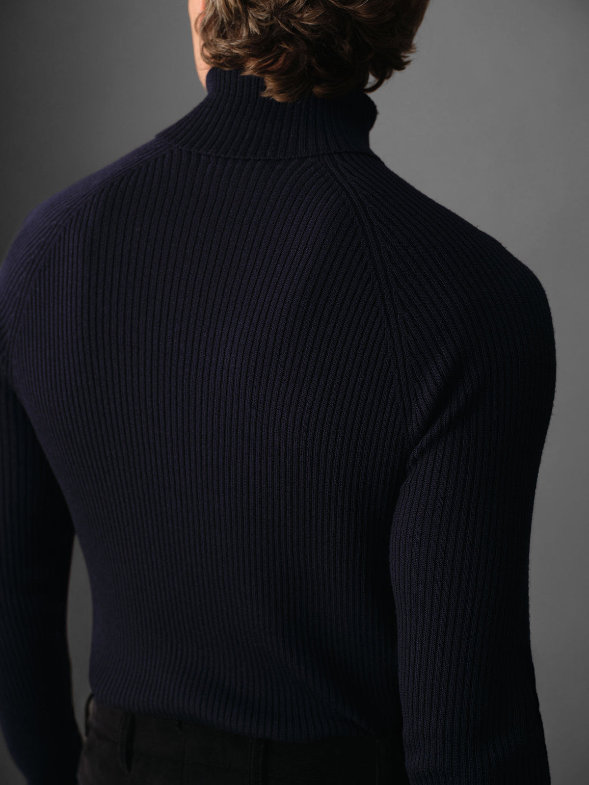 The Chair Merino Roll Neck - Nordic Blue