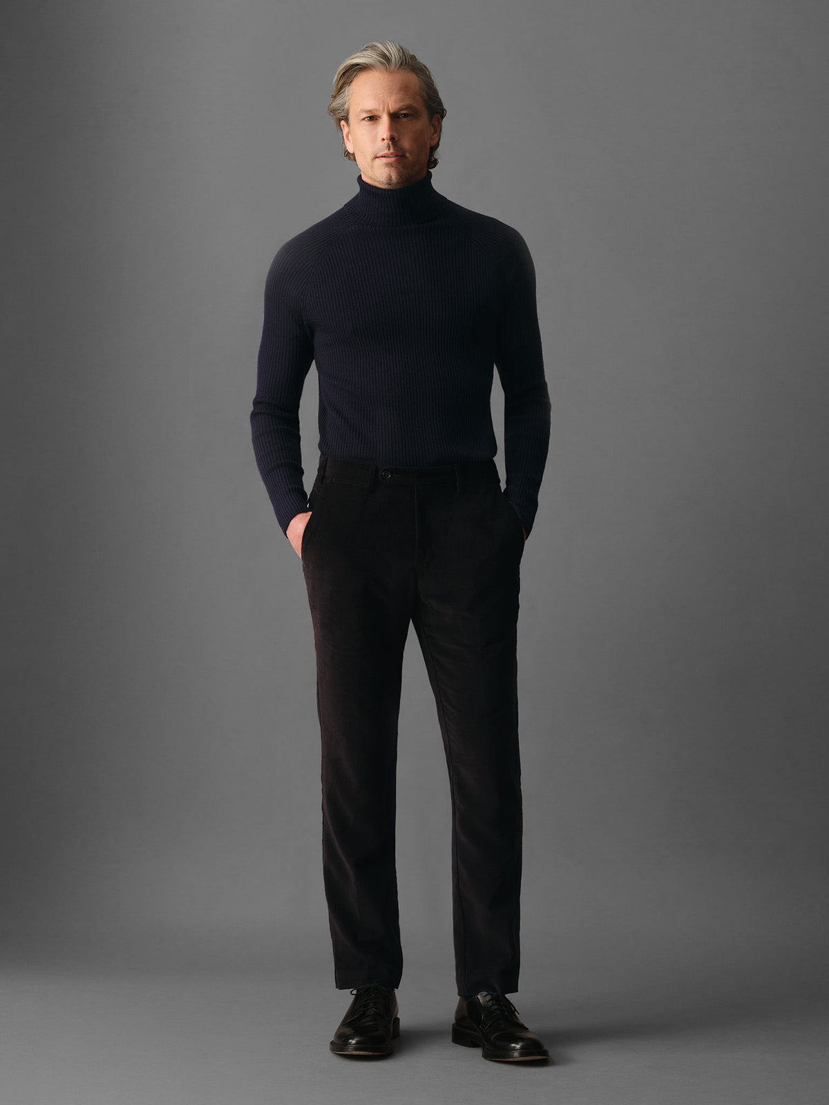 The Chair Merino Roll Neck - Nordic Blue