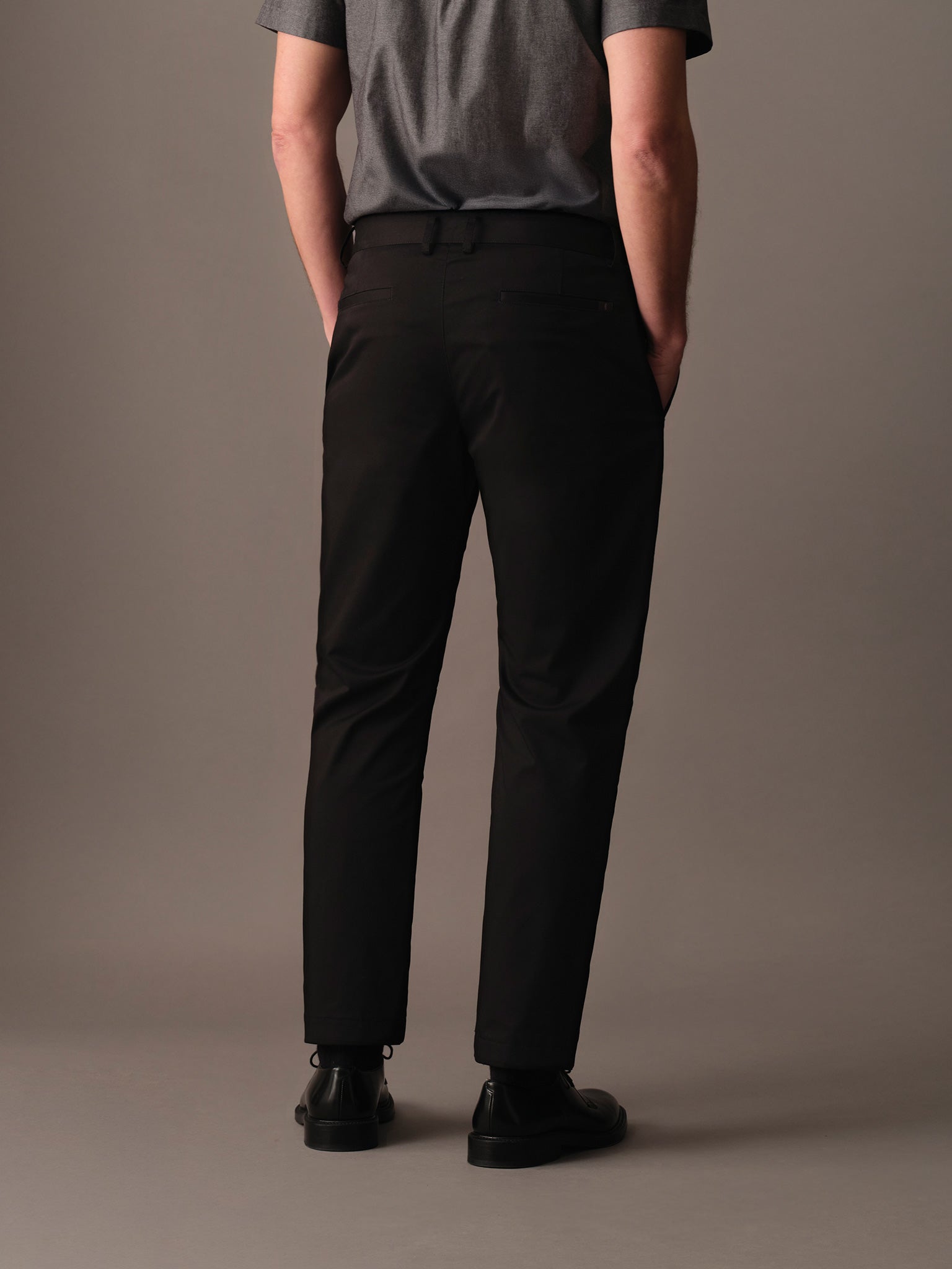 Men’s cotton business pants in black