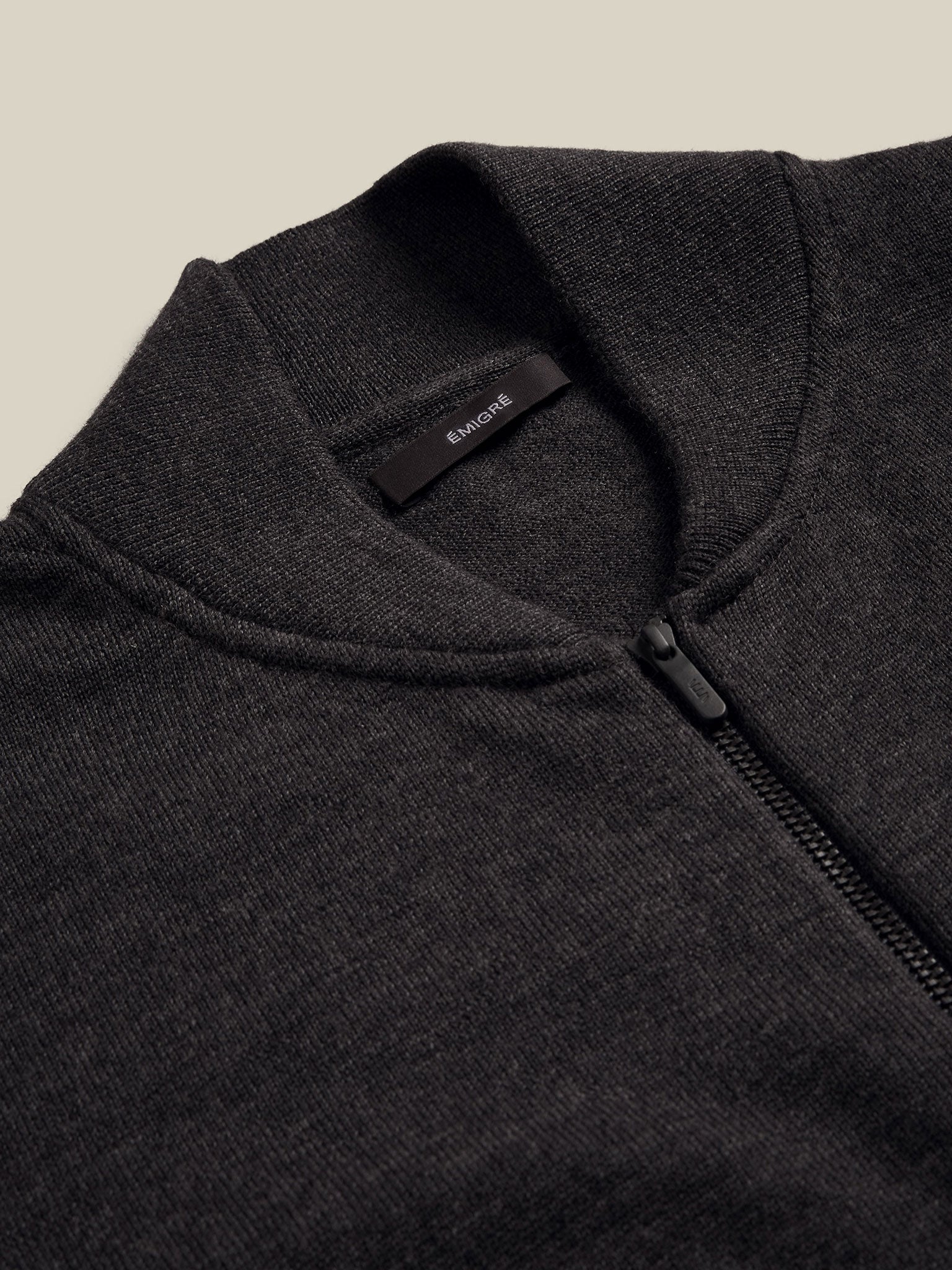 Merino Zip Up Cardigan - Downtown Grey
