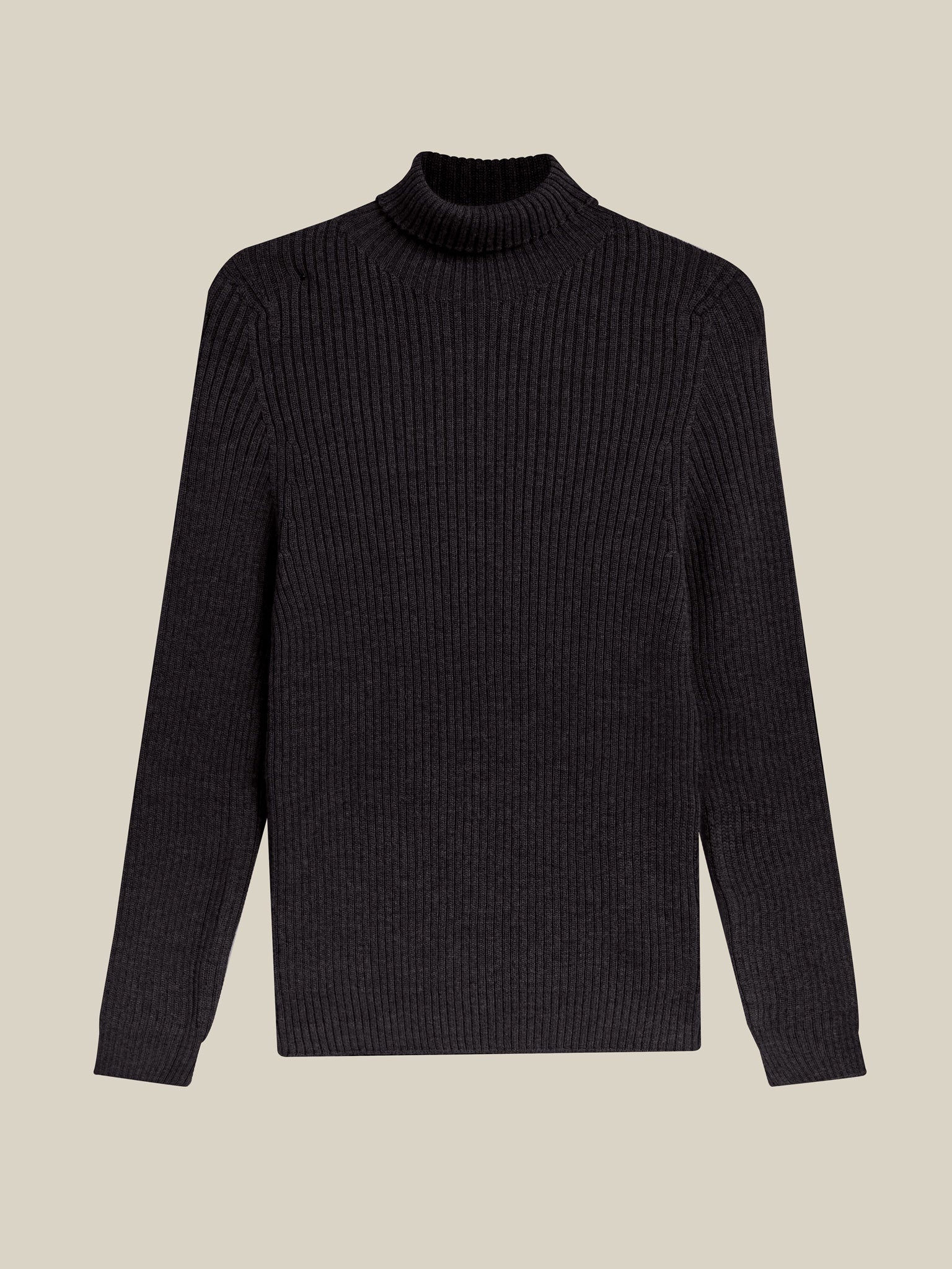 roll neck grey jumper, perfect for smart and comfortable travel attire